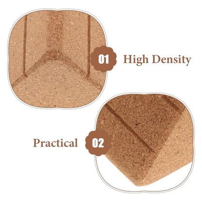 ULTECHNOVO Triangle Cork Yoga Blocks High-density Non-slip Pilates Workout Bricks for Stretching and Balance Training, Lightweight Supportive Yoga Bricks for Home Gym and Dance Fitness