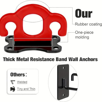 Resistance Band Wall Anchor, 3PCS Heavy Duty Battle Rope Anchor for Strength Trainer, Yoga Swings, Stretching, Hammocks, Battle Rope
