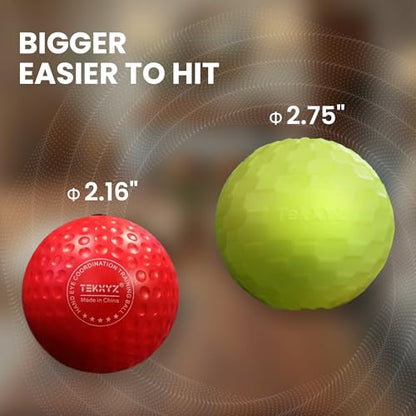 GlowFlex™ Reflex Ball with Counter App, Glow-in-the-Dark | TekXYZ® Online Community for Boxing Ball, Ideal for Coordination, Stress Relief, Home Workouts & Fitness | Stocking Stuffer Gift for All Ages