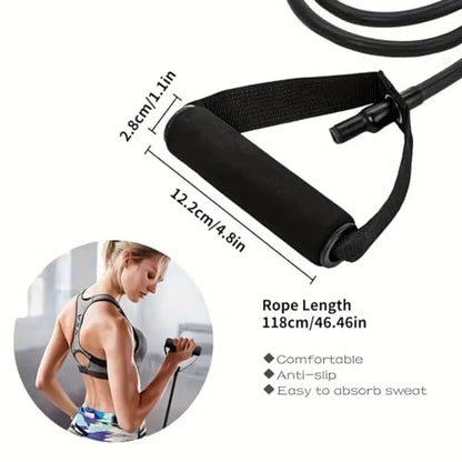Workout Exercise Band, Fitness Pull Rope Yoga Band with Comfort Handles, Perfect for Home Fitness Training - color: Blue