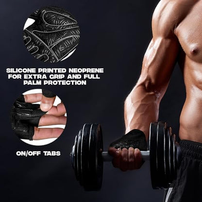 WESTWOOD FOX Weight Lifting Gloves for Men & Women– Breathable Workout Gloves with Thick Padding,Full Palm Protection,Non-Slip Grip,Shock Absorption Gym Gloves for Fitness & Cycling