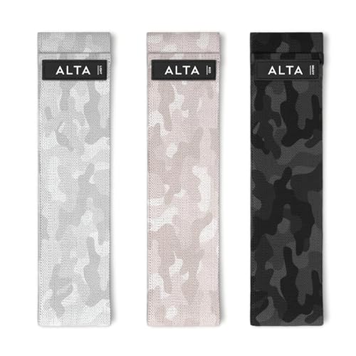 ALTA Booty Bands for Women - Premium Non-Slip Fabric Resistance Bands for Working Out - Cloth Resistance Bands for Legs, Fabric Exercise Bands, Leg Bands for Working Out Women, Looped Hip Bands Set