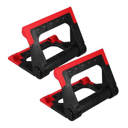 FOMIYES Push-up Bars Stand Fitness Equipment, Rotating Push-up Rack with Non-slip Grip, Red Pushup Stands Pair for Home Workout Strength Training