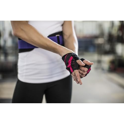 Harbinger Women's Pro Gloves with Vented Cushioned Leather Palm for Weightlifting, Training, Fitness, and Gym Workouts