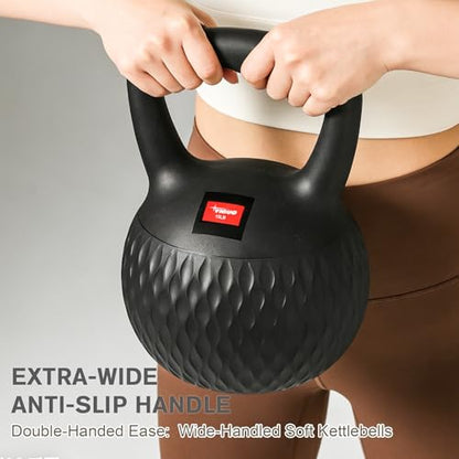 YIGUO Soft Kettlebell, Kettlebells Cushioned Impact-Resistant Base and Anti-Slip Grip, Strength Training Kettle Bell for Women and Men, Home Workout