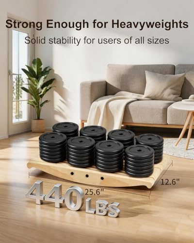 360° Balance Board for Standing Desk, Anti-Fatigue 3D Wobble Board, Boost Focus & Burn Calories Balancing Board, 440lbs Capacity for Adults Kid at Home & Office, Surf & Skate Simulation Foot Stretcher