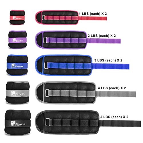 Adjustable Ankle Weights for Women & Men - 2-10 lb Leg Weight Straps for Walking, Running, Home Workout, Strength Training