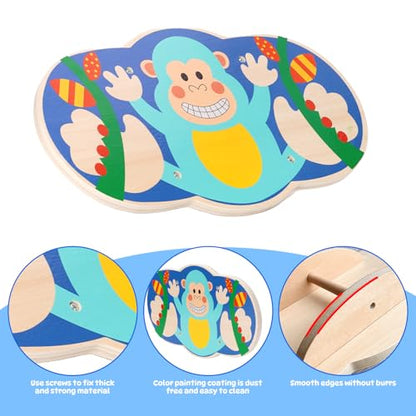 Wobble Balance Board for Kids Wooden Rocker Board Load 123Lbs, Active Play and Exercise for Toddler