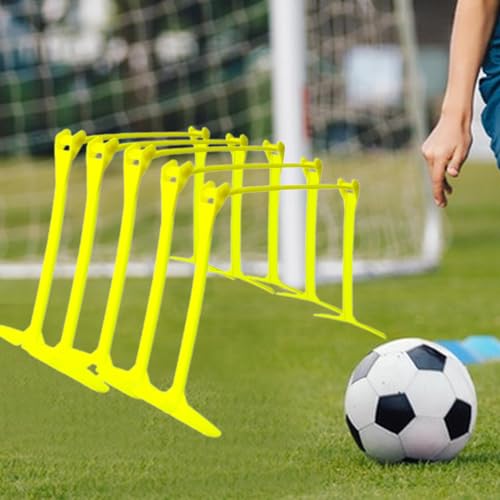 Qianly 5 Pieces Agility Hurdles Adjustable Height Speed Training Hurdles Portable Obstacle Rack PVC Athletic Training Equipment Foldable Workout Equipment
