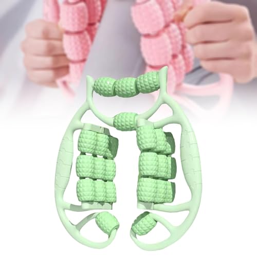 Leg Massage Roller with 24 Wheels for Muscle Relief and Recovery, Green