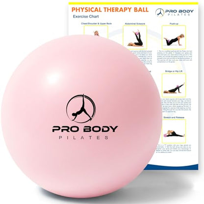ProBody Pilates Exercise Balls Physical Therapy - 9 Inch Small Exercise Ball for Between Knees for Rehab, Barre, Core, Stability & Yoga