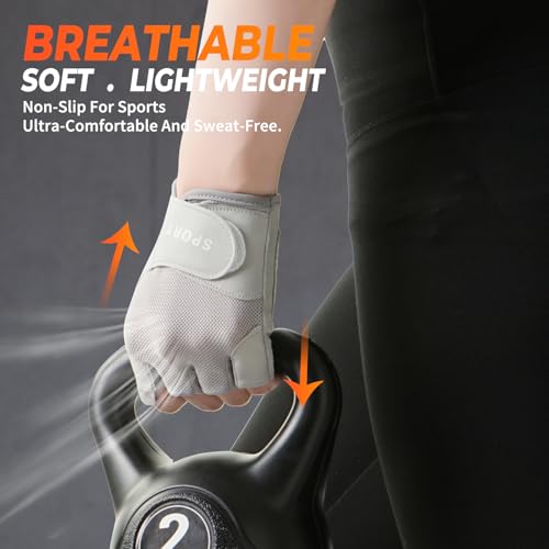 Women Driving Gloves, UV Protection Sun Gloves, Touchscreen Full Finger - color: Pale gray, size: Small