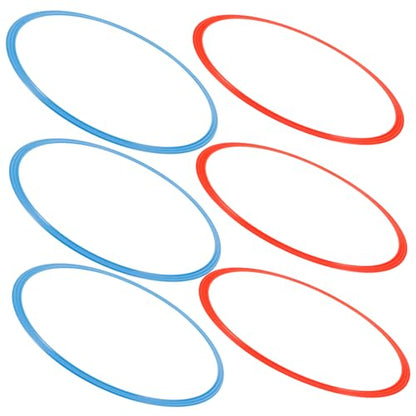 Garneck Pace Training Circle Set 6 Soccer Training Rings for Footwork and Muscle Strength Random