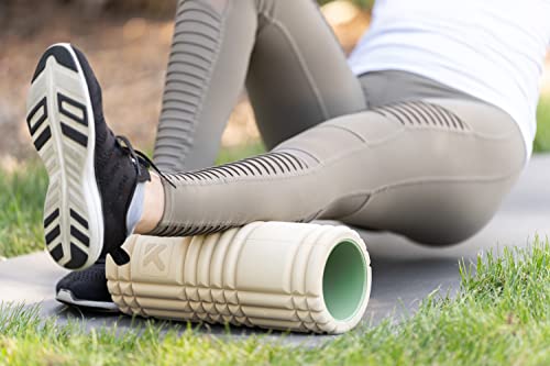 TRIGGERPOINT Performance Therapy Grid Patented Multi-Density Foam Massage Roller (30% Renewable Materials) Exercise, Deep Tissue Muscle - Muscle Pain&Tightness, Improves Circulation (13"), Tan - color: Tan, size: 13 Inch