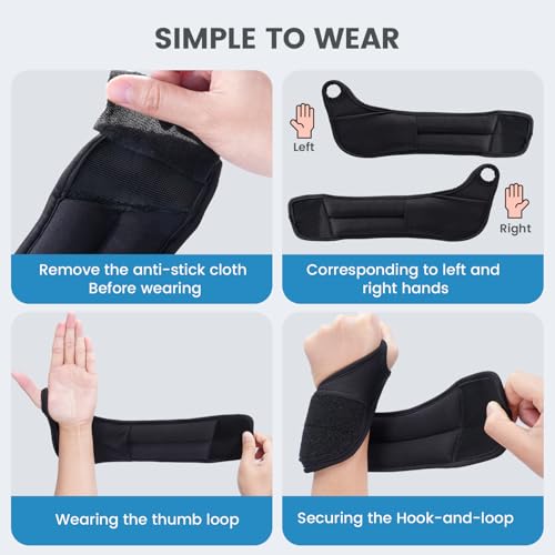 Sportneer Wrist Weights with Thumb Loops Lock for Men Women, 2 LBS /4 LBS Pair Arm Hand Weights for Running Walking Jogging Physical Therapy Gym Strength Training Cardio Exercise, Increase Wrist & Hand Resistance