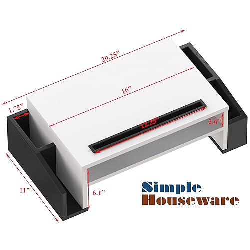 Simple Houseware Desk Monitor Stand Riser w/ Adjustable Tray, Black/White - color: Panda