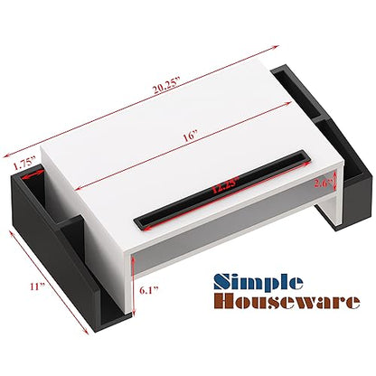 Simple Houseware Desk Monitor Stand Riser w/ Adjustable Tray, Black/White - color: Panda