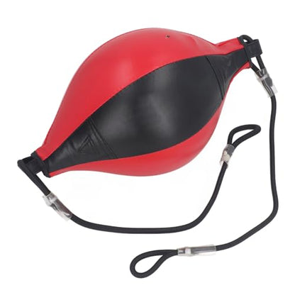 Double End Striking Punching Bag Kit, Boxing Striking for Training PU Leather Boxing Reflex Ball Hanging Boxing Ball Speed Bag with Adjustable Cord for Agility, Hand Eye Coordination Training