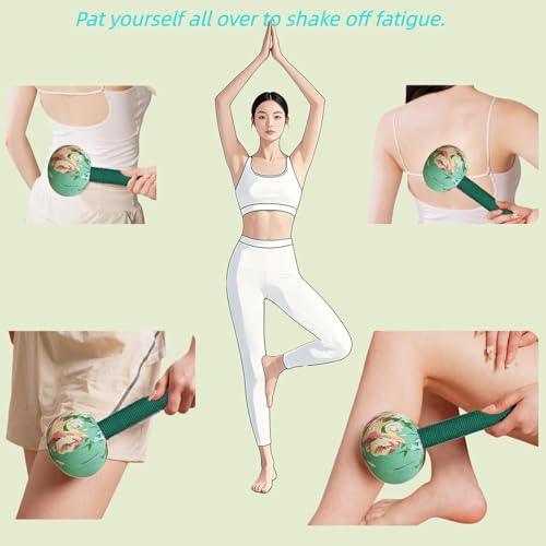 Traditional Moxa Stick Massager - Handheld Mugwort Massage Hammer for Pain Relief, Muscle Relaxation, Acupressure - Ergonomic Grip with US Design Patent (Blue Green…) - color: Blue Green…