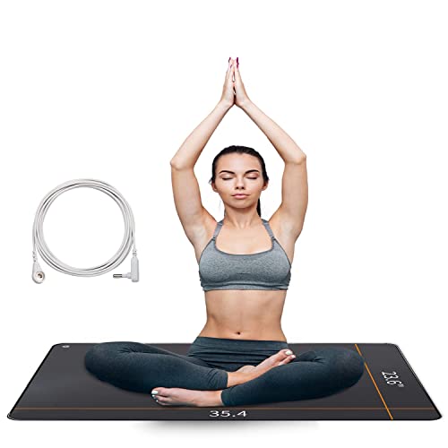 Grounding Mat,35.4x23.6 inches,Reconnect to The Earth EMF Recovery,for Foot Therapy,Carbon Fiber Universal Grounding Mat for Feet,Improve Energy,Sleep Assist and Helps with Anxiety - size: 23.6x35.4 Inch (Pack of 1)