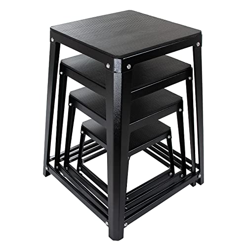 Plyometric Jump Box Set, 12/18/24/30 Inch Exercise Step Platform, Soft Plyometric Box for Box Jumps, Gym Step Up Platform, Workout Box Step for Home Gym Training