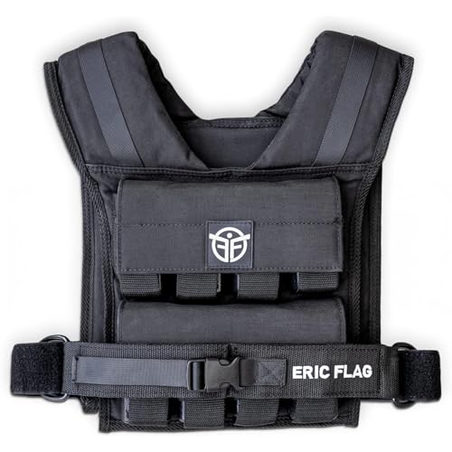 40 lb Weighted Vest for Men & Women - Adjustable 0-40 lb with 16 Iron Weight, Heavy-Duty for Calisthenics, Running and Walking - Compact 1000D Oxford - Weighted Vest with Removable Weights