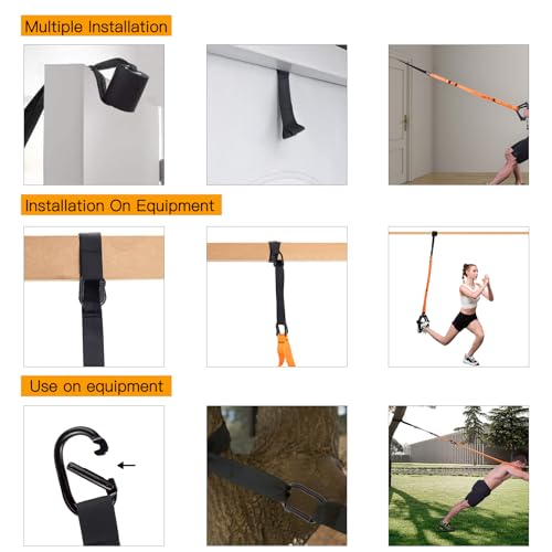 Bodyweight Resistance Training Straps,Training straps Complete Home Gym Fitness Trainer kit for Full-Body Workout Easy Setup Gym Home Outdoors