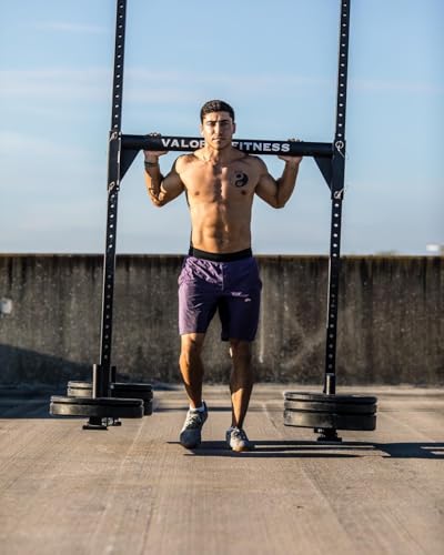 Valor Fitness BD-21 Yoke Rack Strongman Equipment J Hooks Squat Rack and Bench Press Pull Up Bar Optional Safety Spotter Arms - style: BD-21 Yoke