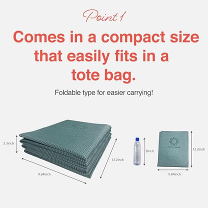 Primasole Folding Yoga Travel Pilates Mat Foldable Easy to Carry to Class Beach Park Tear resistant Travel Picnics 4mm Thick 9 Colors