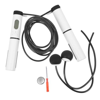 Smart Cordless Weighted Jump Rope with Digital Counter, 1 Handle with Switch and Steel Wire Ball, Indoor Fitness Skipping Rope for Weight Loss and Exercise