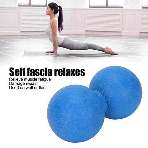 Emoshayoga Yoga Ball 3pcs Yoga Training Massage Ball Pilates Peanut Fitness Ball for Shoulders for Home Use (Blue)
