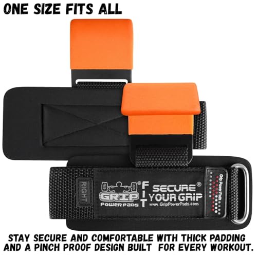 Weight Lifting Rod Hooks Heavy Duty Wrist Wraps Power Weight Lifting Training Gym Grips Straps Set of 2