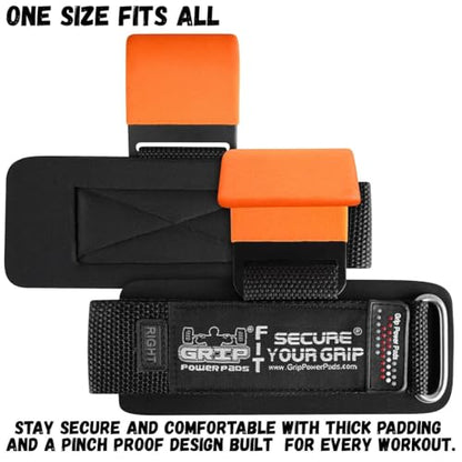 Weight Lifting Rod Hooks Heavy Duty Wrist Wraps Power Weight Lifting Training Gym Grips Straps Set of 2
