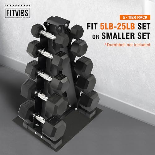 Fitvids A-Frame Dumbbell Weight Rack, Vertical Storage Rack for Dumbbells, Weight Stand Only for Home Gym Space Saver - style: A-Frame, 5-Tier