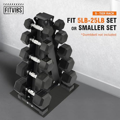 Fitvids A-Frame Dumbbell Weight Rack, Vertical Storage Rack for Dumbbells, Weight Stand Only for Home Gym Space Saver - style: A-Frame, 5-Tier