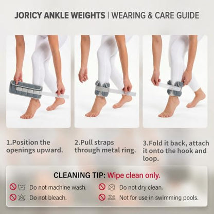 Adjustable Ankle Weights for Women Men A Pair of 1-3/4/5/6/8/10/20LBS - color: Grey