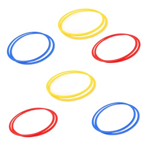12 Pcs Mixed Color Agility Rings Coordination Exercise for Football Drills Exercise and Athletic Training Quickness Training