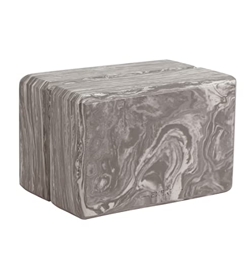 EXERZ Yoga Blocks 2 pack, Gym Blocks, Exercise Workout Fitness Bricks, Pilates Stretch Handstand Non-Slip - color: Marble Black