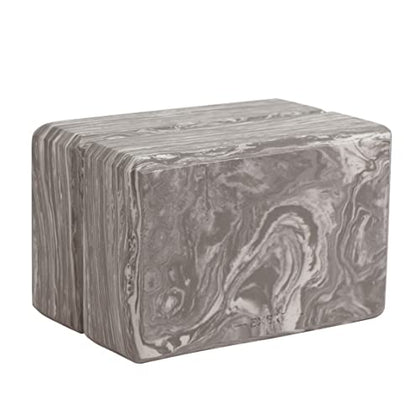 EXERZ Yoga Blocks 2 pack, Gym Blocks, Exercise Workout Fitness Bricks, Pilates Stretch Handstand Non-Slip - color: Marble Black