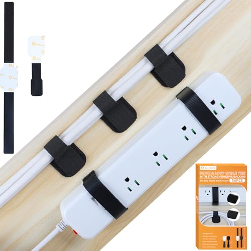 SummerBrite Under Desk Cable Management, Reusable Cable Straps, 56 Pack - color: Black-56pcs