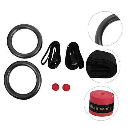 POPETPOP 2pcs Sturdy Fitness Ring Set Portable Cord Home Gym Equipment for Women Men Workout Ring