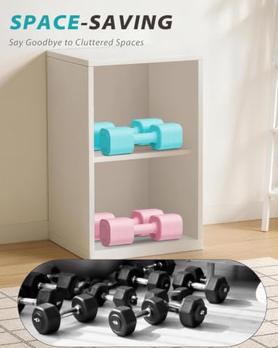Ragebby Adjustable Dumbbell Set of 2, Weights for Men and Women at Home - color: MINT BLUE, style: 10LB(5LB Pair)