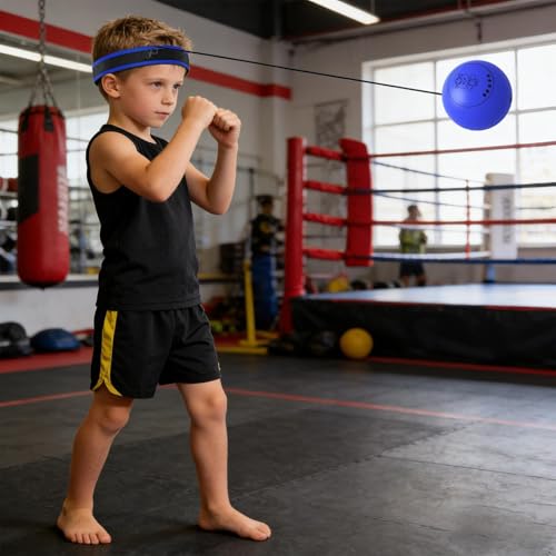 Boxing Reflex Ball Headband | Reaction Training Fun Hand Eye Coordination - Punching Speed Gear Sports Equipment,for Professionals Enthusiasts Beginners Amateurs Lovers Families Friends