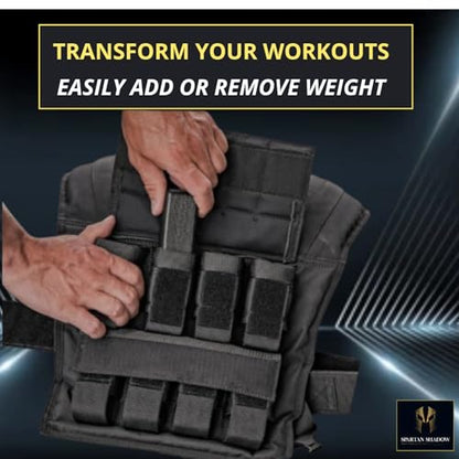40 lbs Vest - 40 lb Weighted Vest - Adjustable Mens Weighted Vest 40 lbs with iron weights. Tone fitness 40 pound weight vest for men, for women 40lb. Walking, running, rucking. Strength Training Exercise - Workout vest