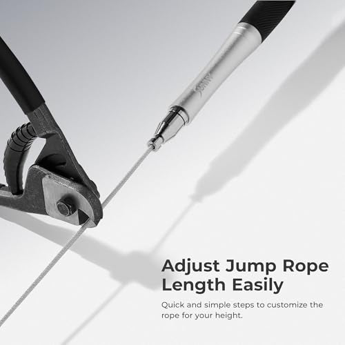 Sunny Health & Fitness Exercise Jump Rope for Fitness, Lightweight & Portable Skipping Rope with Durable Handles & Adjustable Exercise Rope