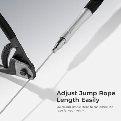 Sunny Health & Fitness Exercise Jump Rope for Fitness, Lightweight & Portable Skipping Rope with Durable Handles & Adjustable Exercise Rope