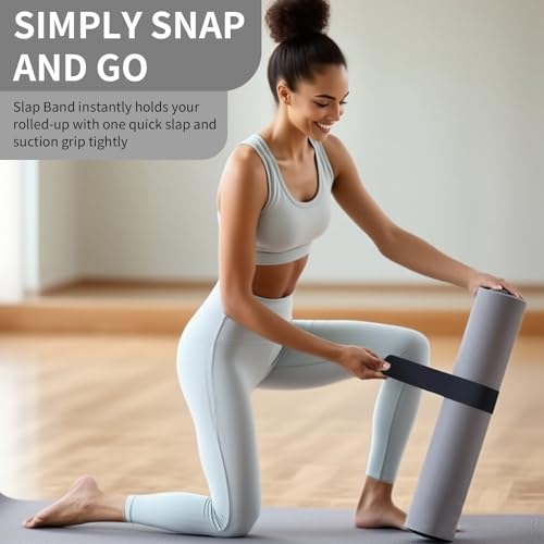 Yoga Mat Carrier Strap, Adjustable Thick Straps Sling for Carrying Large Mats, Stretching Band - color: 2pcs Slap Band Black