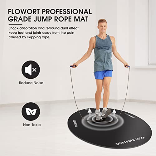 48"x36" (5mm) Jump Rope Mat - color: Black