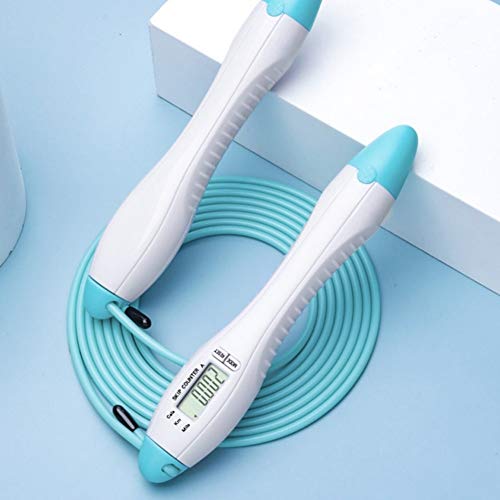Jump Rope Digital Counter for Indoor/Outdoor Fitness Training Boxing Adjustable Calorie Skipping Rope Workout for Women,Men - size: Black
