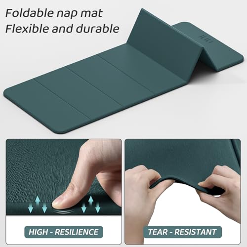 ILILI Foldable Yoga Mat 71 * 24 * 0.3 Inch - color: Dark Green